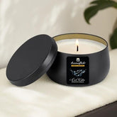Cool Water Scented Candle in Black Tin – Fresh & Aquatic Aroma